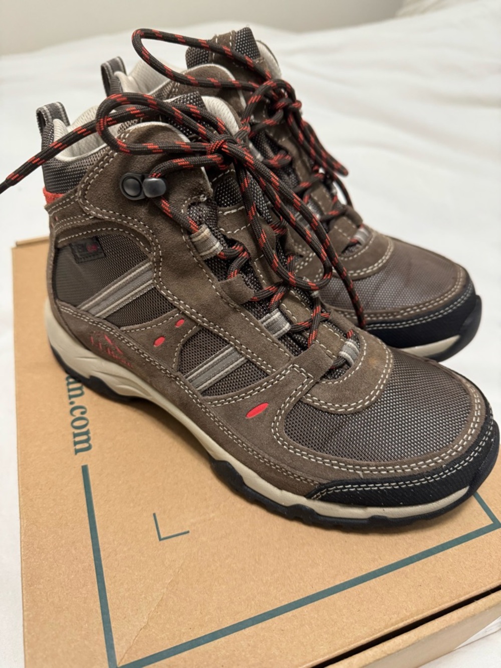 LL Bean Tek 2.5 Womens 8.5 Medium Hiking Trail Walking Waterproof Boots Brown